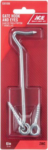 Ace 6 in. L Zinc Gate Hook and Eye 1 Pk - Total Qty: 5