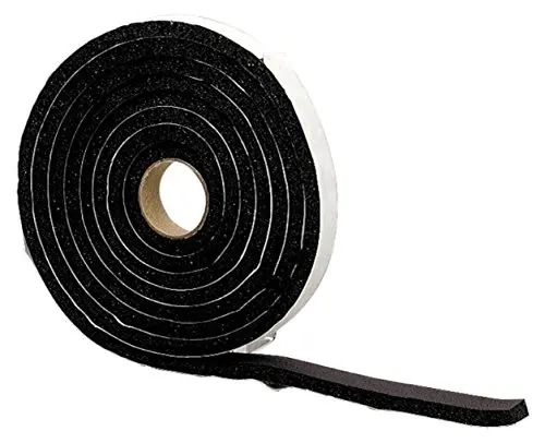 M-D Building Products Black Rubber Weather Stripping Tape for Doors and Windows 10 Ft. L X 0.25 in