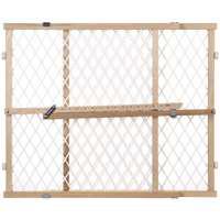 North States Brown 23 in. H X 26-42 in. W Wood Wire Mesh Gate