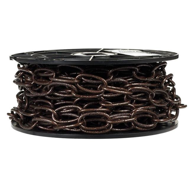 Campbell Chain 5365341 No.10 Steel Decorative Chain; Antique Copper - 0.14 in. Dia. X 1.21 in