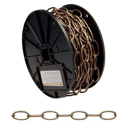 [5365358] 5365358 No.10 Steel Decorative Chain, Antique Brass - 0.14 in. Dia. X 1.21 in