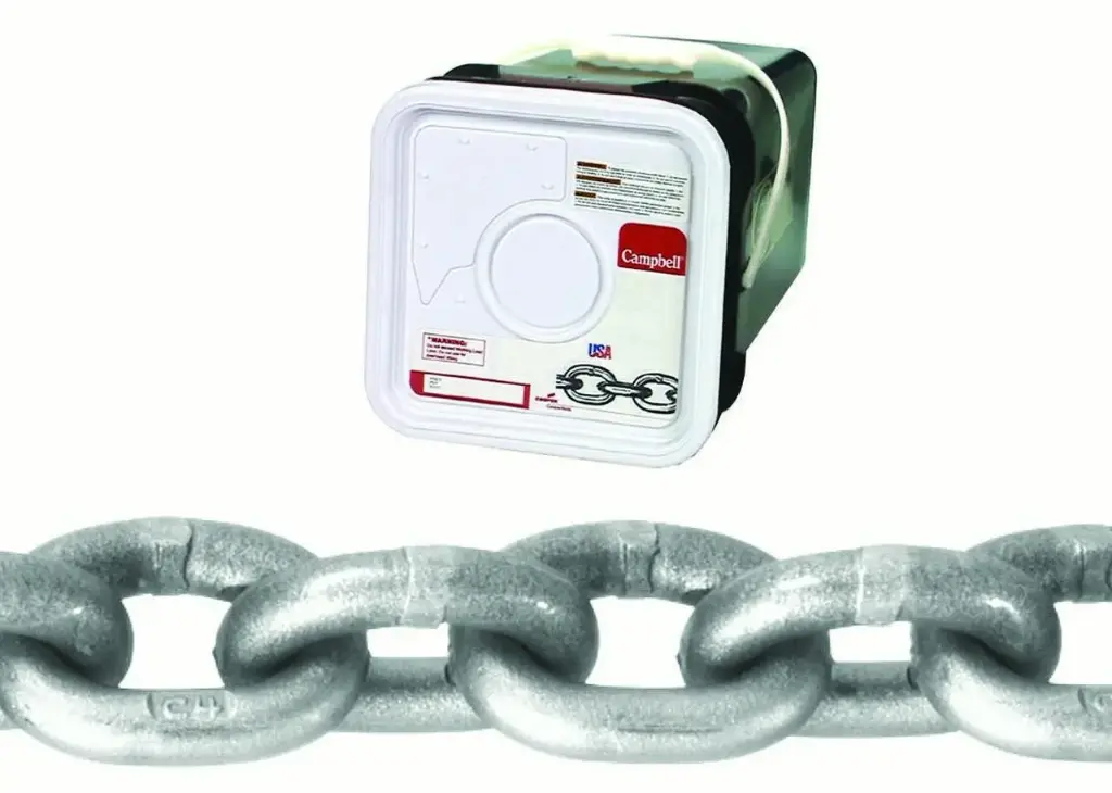 Campbell 3/8 in. Oval Link Carbon Steel Grade 43 High Test Chain 3/8 in. D X 40 Ft. L