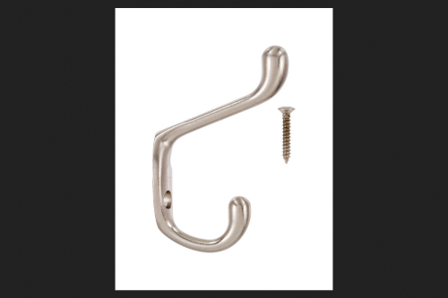 Ace Medium Heavy Duty Coat and Hat Hook 3 in. L Brass 1 Pk