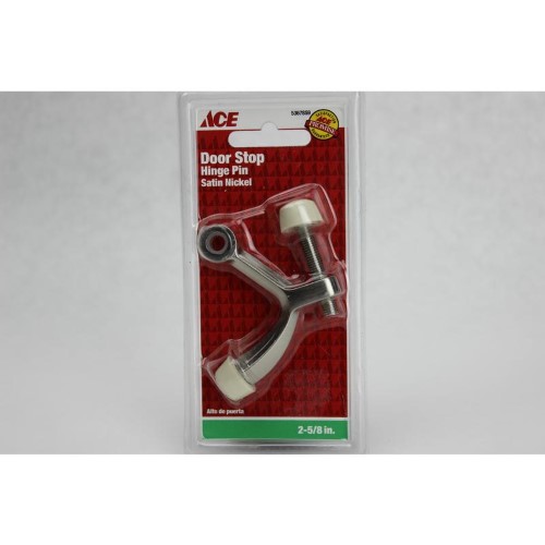 [5367859] Ace Metal Hinge Mount Door Stop 2-5/8 in. L Satin Nickel Black