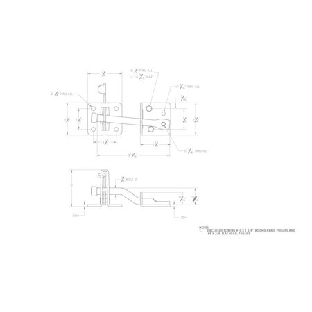 Ace 7.5 in. H X 2 in. W X 4 in. L Stainless Steel Adjustable Gate Latch