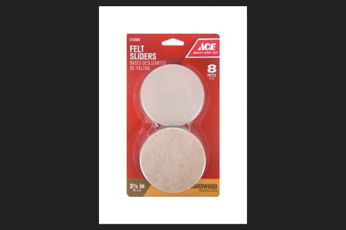 Ace Beige 3-1/2 in. Push-on Plastic Sliders 8 Pk