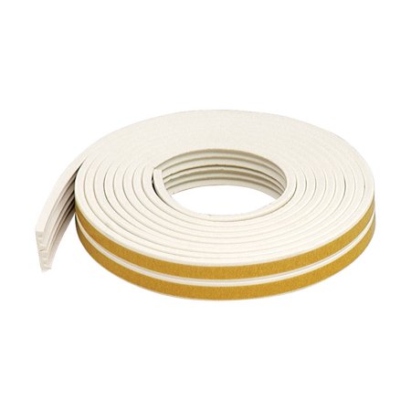 M-D Building Products White EPDM Rubber Foam Weather Stripping Tape for Doors and Windows 204 in. L