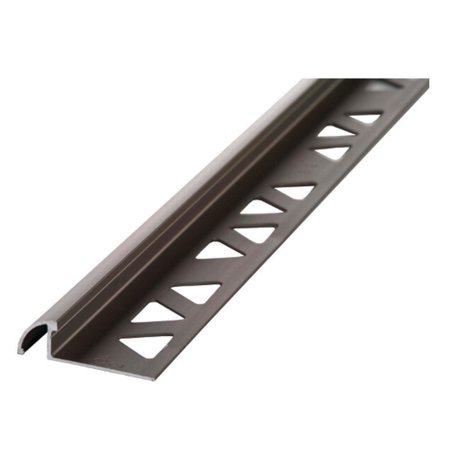 BULLNOSE ALUM 3/8X8 PWTR