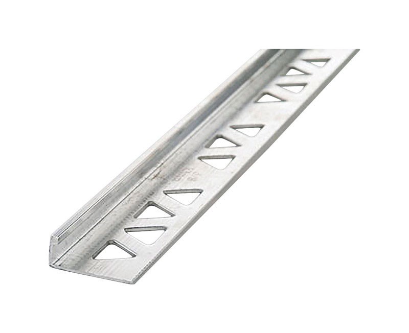 M-D Building Products 0.365 in. H X 1.125 in. W X 96 in. L Prefinished Mill Aluminum Tile Edge