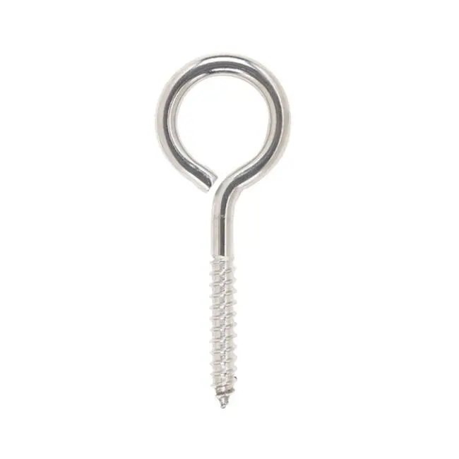 Hampton 3/8 in. X 4-1/2 in. L Stainless Steel Lag Thread Eyebolt