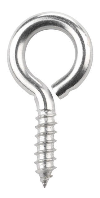 Hampton 3/8 in. Dia. X 2-7/8 in. L Polished Stainless Steel Screw Eye 250 Lb. 1 Pack