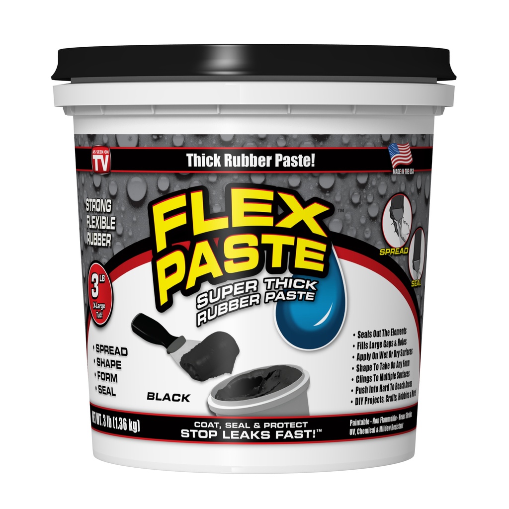 [6018529] Flex Seal Family of Products Flex Paste Black Rubberized Paste 26 Fl. Oz