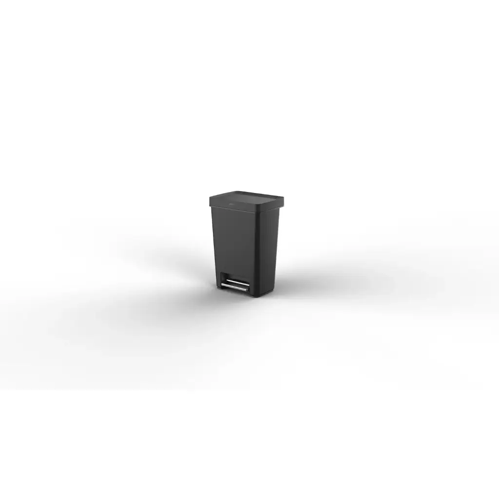 12.4G Premier Series II Step-on Trash Can with Lid Lock and Slow Close