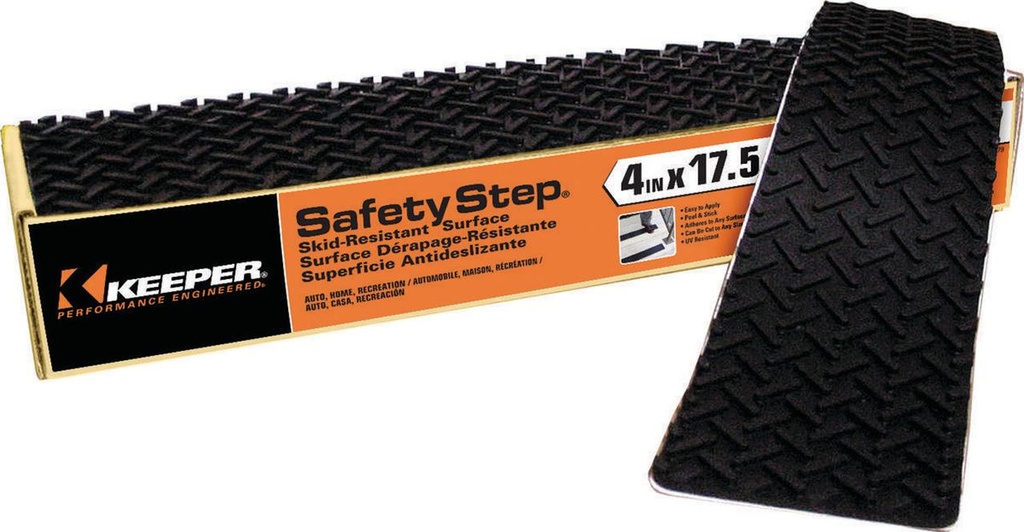 [6102685] Keeper 4 in. W X 17 in. L Rubber Safety Step Thread Strip
