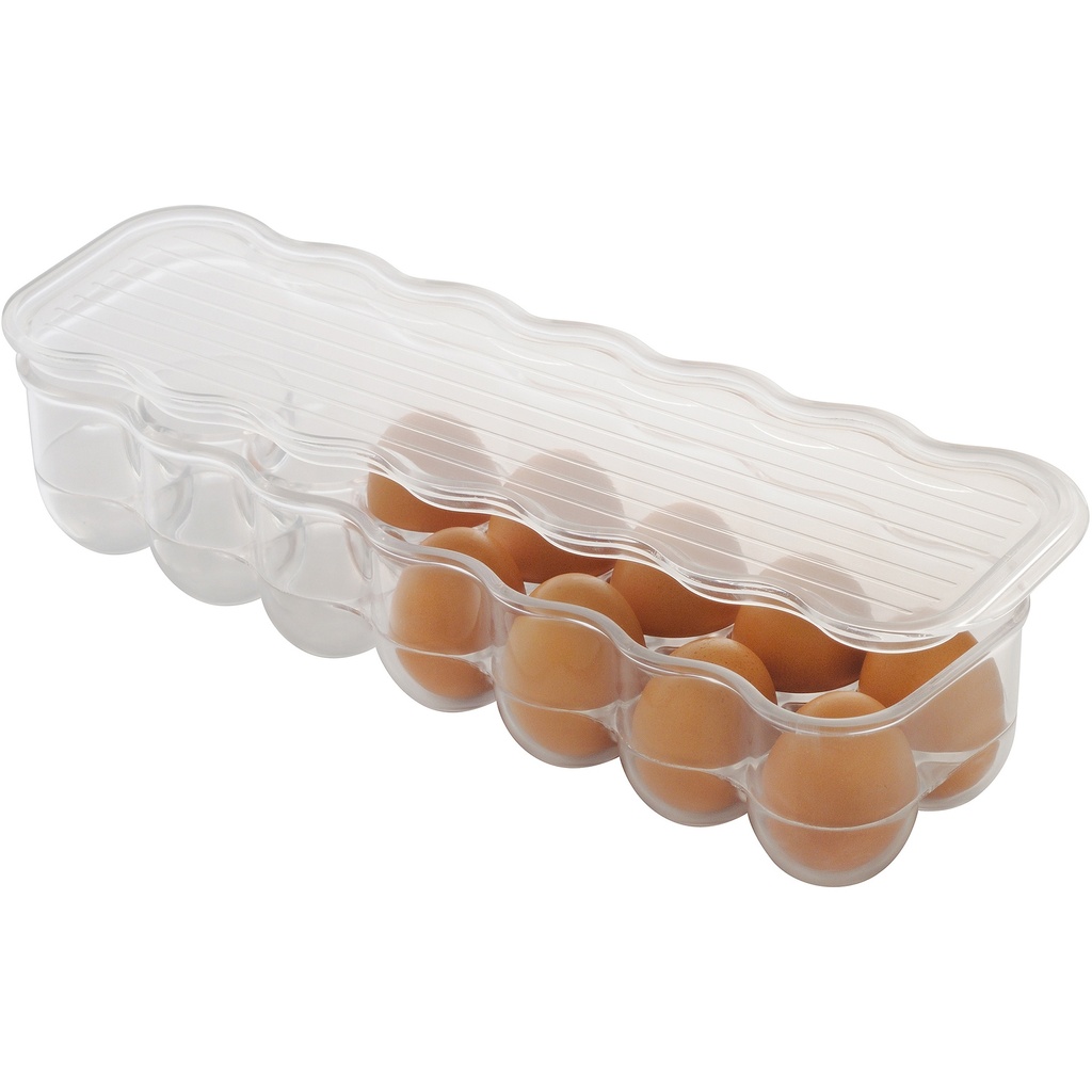 InterDesign 3 in. H X 14.5 in. L Clear Plastic Egg Holder
