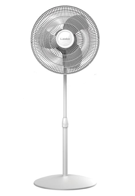 [6258024] Lasko 16-inch Oscillating Stand Fan - White