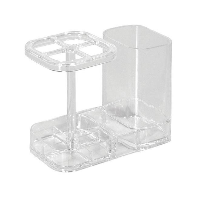 IDesign Clear Cosmetic Organizer 4.25 in. H X 3 in. W X 5.6 in. D