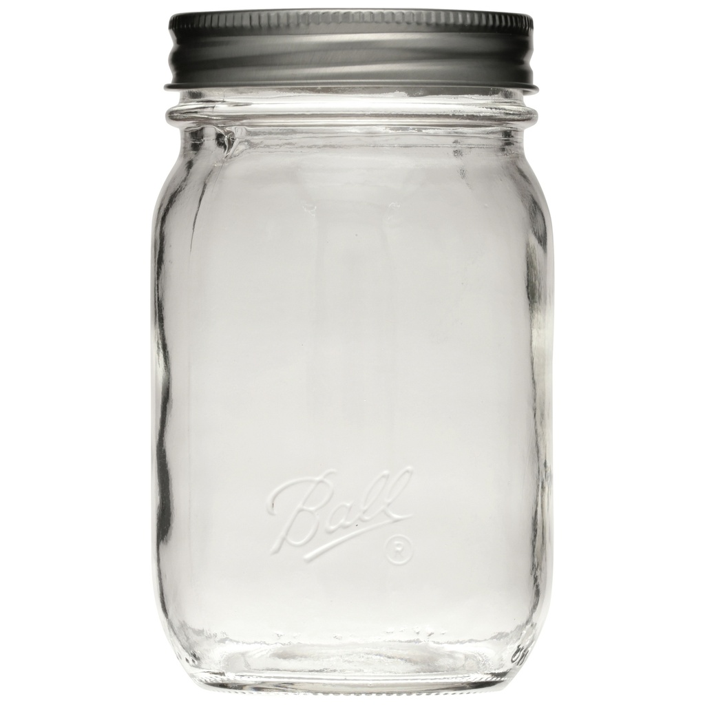 Ball Smooth-Sided Regular Mouth Pint Jars (12)
