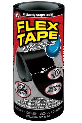 Flex Seal Family of Products Flex Tape 8 in. W X 5 Ft. L Black Waterproof Repair Tape