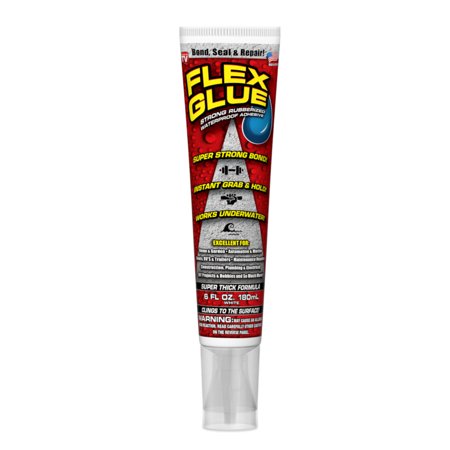 Flex Seal Family of Products Flex Glue White Rubberized Waterproof Adhesive 6 Oz