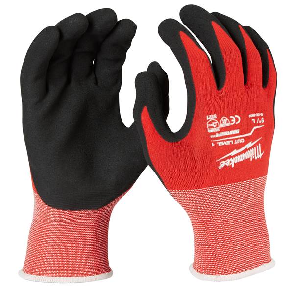 Milwaukee Tool Cut Level 1 Nitrile Dipped Gloves L