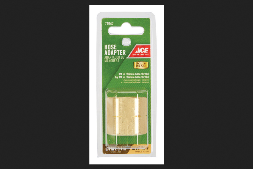 [71942] Ace 3/4 in. FHT X 3/4 in. FHT in. Brass Threaded Female Hose Adapter