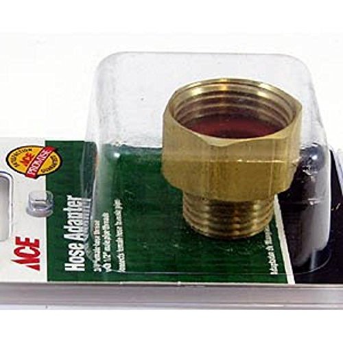 Ace 3/4 in. FHT X 1/2 in. MPT in. Brass Threaded Female/Male Hose Adapter