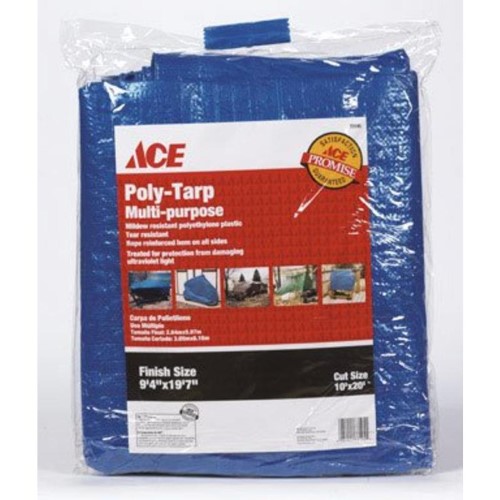 Ace 12 Ft. W X 16 Ft. L Medium Duty Polyethylene Tarp Blue/Brown