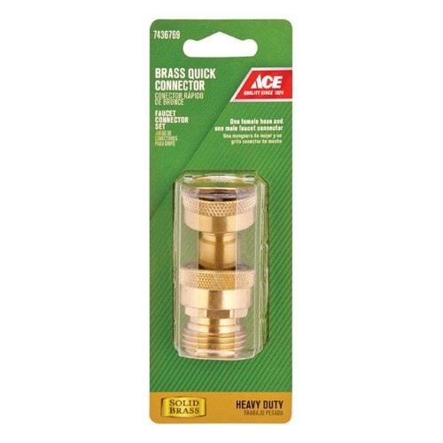 Ace 3/4 in. Brass Threaded Male/Female Quick Connector Faucet Set