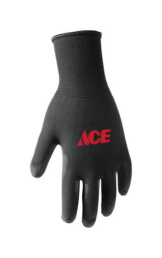 Ace Men's Indoor/Outdoor Coated Work Gloves Black XL 1 Pair