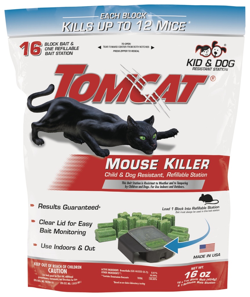 Tomcat Bait Station Blocks for Mice 1 Pk
