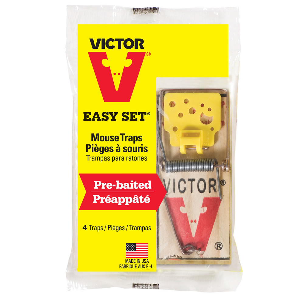 Victor Easy Set Mouse Trap - 4 Pk