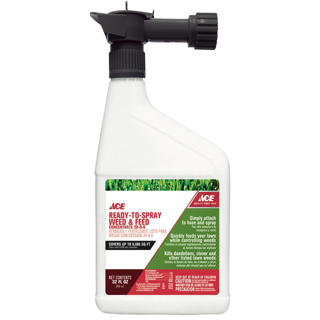 Ace Weed & Feed Lawn Fertilizer for All Grasses 6000 Sq Ft