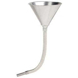 LubriMatic Silver 17.5 in. H Steel 24 Oz Flexible Funnel