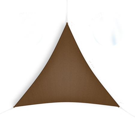 Coolaroo Ready-to-Hang Polyethylene Mocha Triangle Shade Sail Canopy 16.5 Ft. H X 16.5 Ft. W X 16.5