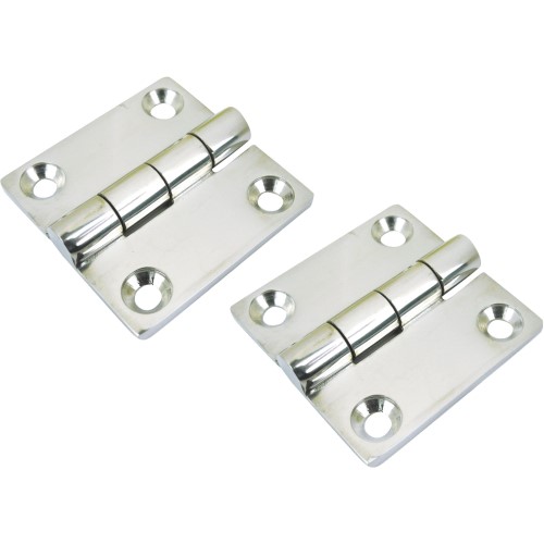 Seachoice Stainless Steel 2 in. L X 2 in. W Butt Hinges 2 Pk
