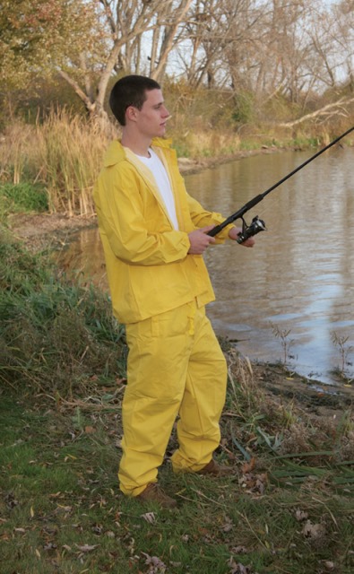[8101370] Boulder Creek Yellow PVC-Coated Rayon Three Piece Rain Suit XXX-Large