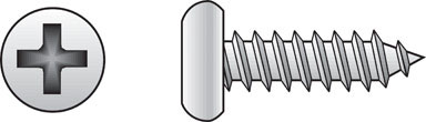 [823320] HILLMAN No. 12 Ga. X 1-1/2 in. L Phillips Pan Head Sheet Metal Screws 100 Pk