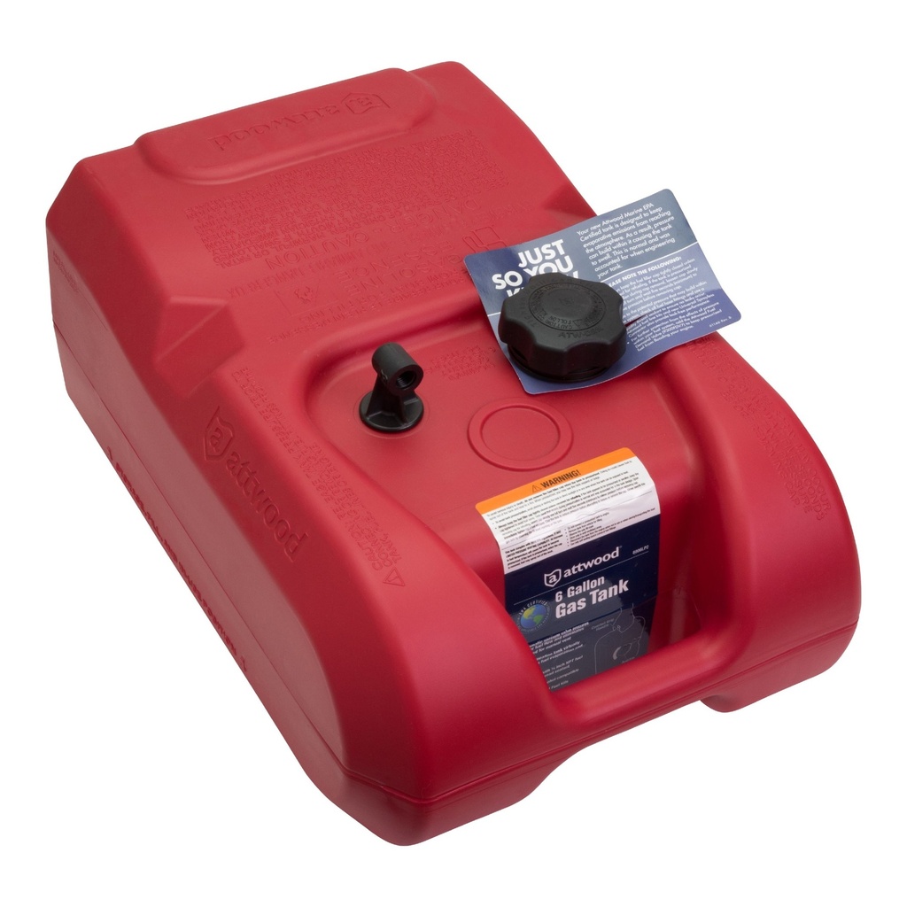Attwood Marine - EPA Compliant Fuel Tank W/o Gauge - 6 Gallon - 2-Pack