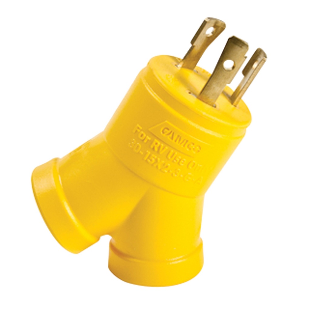 Camco 30 Amps RV Generator Outlet Adapter 3 Prong 1 Pk