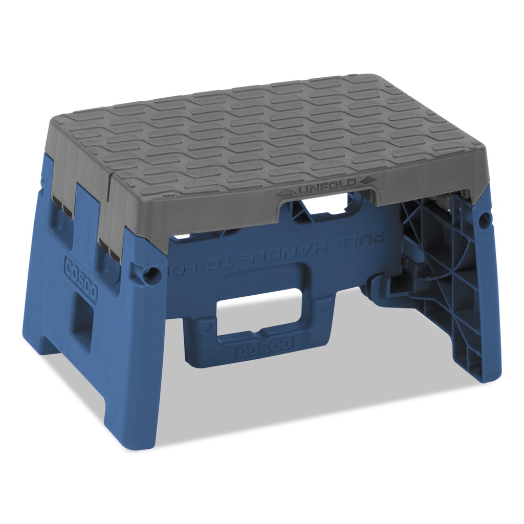 STEP STOOL FLDNG GRY/BLU