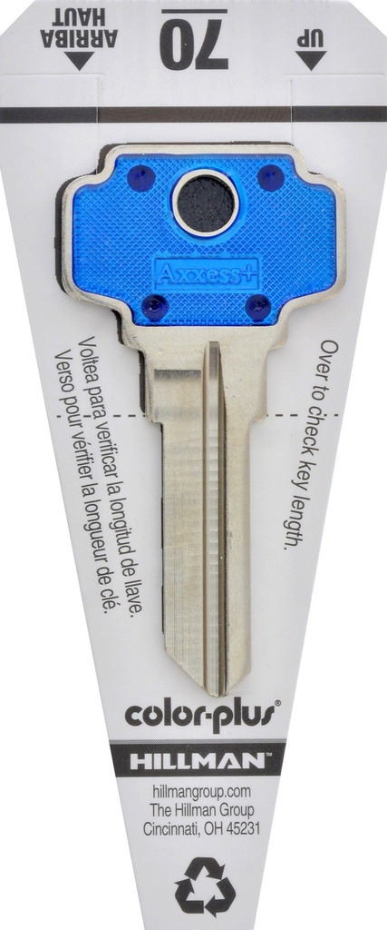 [88552] Hillman Traditional Key House/Office Key Blank 70 DE6, DE5, HR1, MD17 Single for Dexter Locks