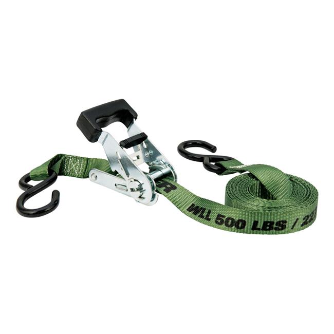 [8867533] Keeper 1 in. W X 12 Ft. L Green Ratchet Tie Down Strap 500 Lb 1 Pk