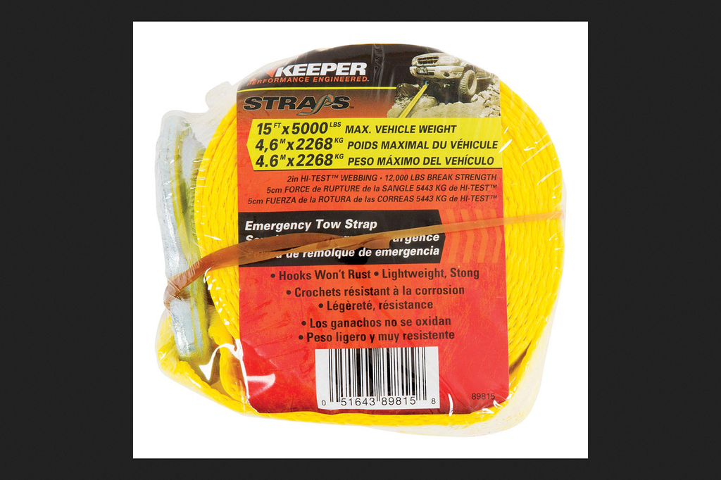 Keeper 2 in. W X 15 Ft. L Yellow Tow Strap 5000 Lb 1 Pk