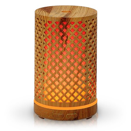 Aromar 100 ML Ultrasonic Tranquil Wood Essential Oils and Scented Oil Diffuser (Oak)