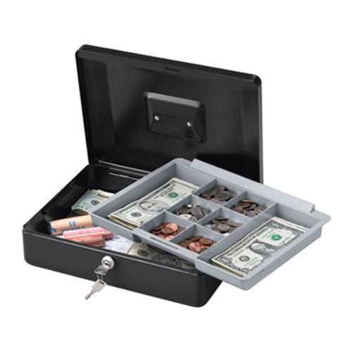 CASH BOX KEYED STEEL BLK