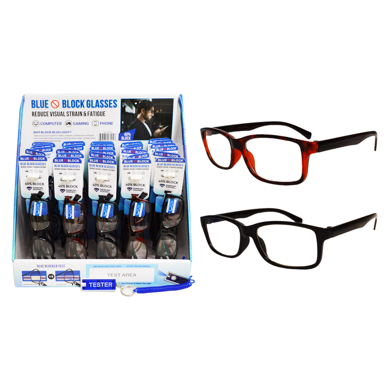 Diamond Visions Rectangle Blue Light Block Glasses