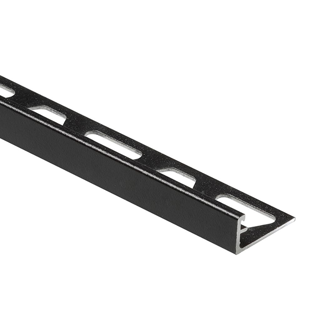 Schiene Matte Black Textured Aluminum 3/8 in. X 8 Ft. 2-1/2 in. Metal Tile Edging Trim