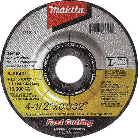 [A9643125] MAKITA 4-1/2X7/8X.032 CUTOF DEPR