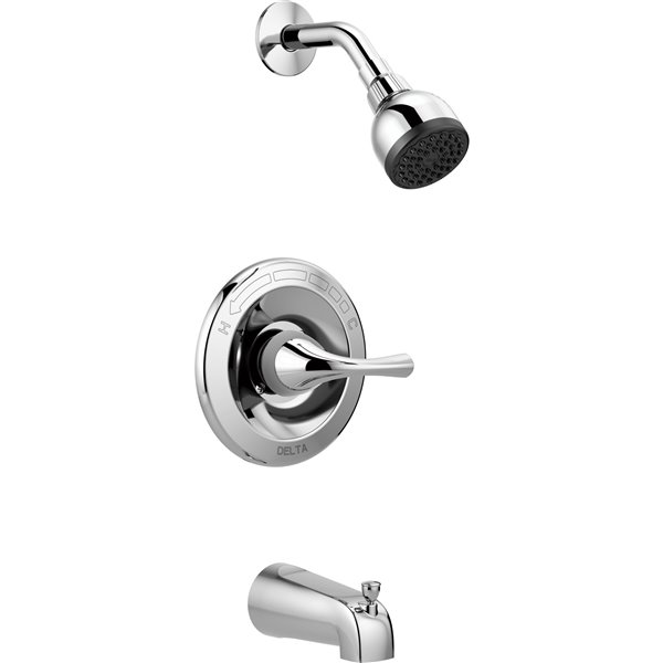 [B114915C] Delta Foundations B114915 Single-Handle 1-Spray Tub & Shower Faucet Chrome